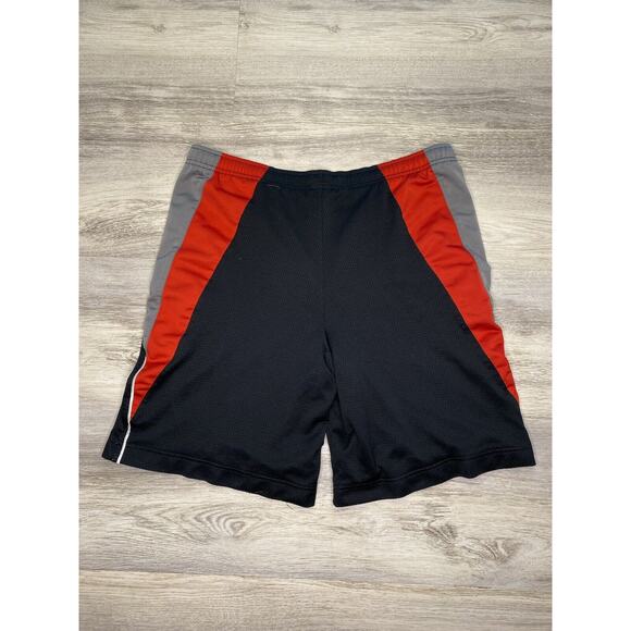 Vintage Silver Tag Nike Junior Boys Black Red Basketball Shorts Large No Pockets - Picture 2 of 5